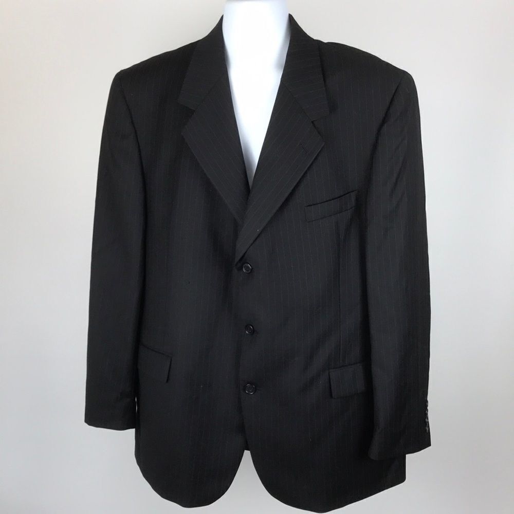Andrew Fezza Super 100’s Wool Pinstripe Blazer Jacket